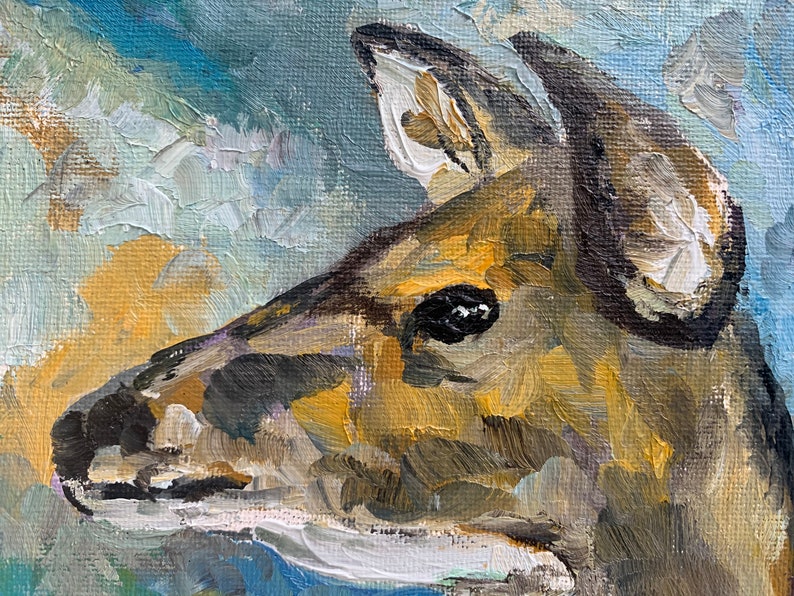 Deer Painting Deer Abstract Painting Deer Oil Painting Deer Wall Painting Deer Decorative