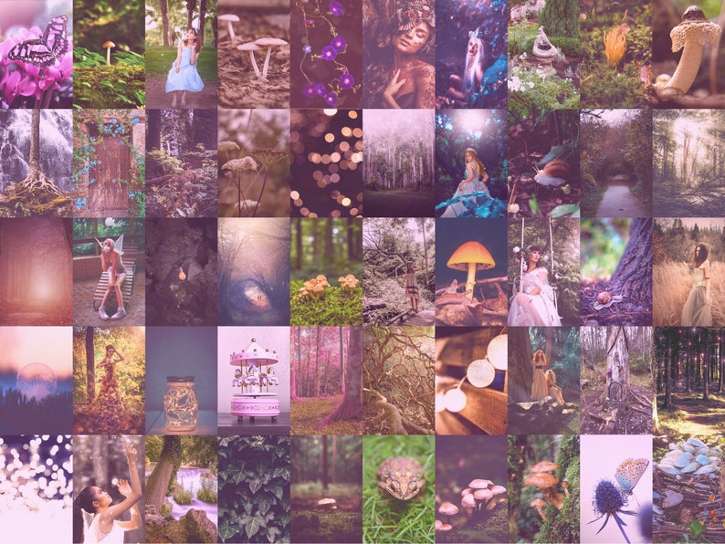 Fairycore Collage Kit / Wall Collage Kit / Fairy Wall Art / Etsy España
