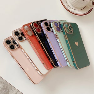 12 Pro Case Luxury Cc Gold Plated Diamond Electroplate Silicone
