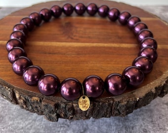 Mulberry Wine Pearl Dog Necklace: Slip-on Cat Collar, Pet Jewelry