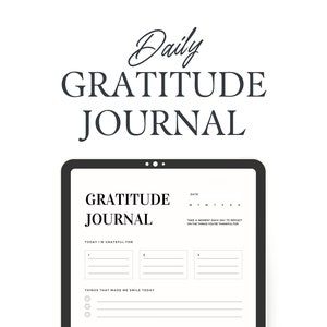Daily Gratitude Journal Printable Template, Gratitude Diary, Daily Gratitude Log, A4 Instant Download