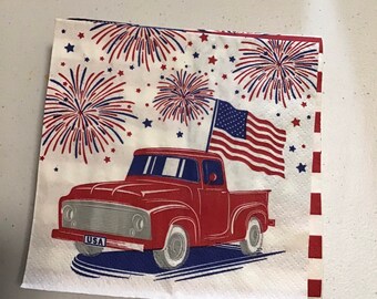 red truck gift bolsas