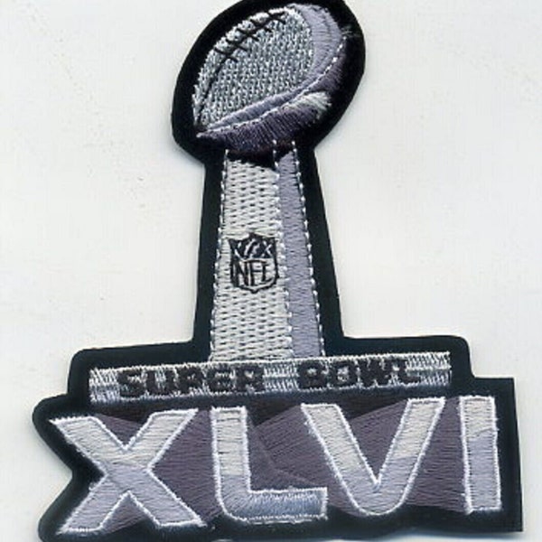 Super Bowl XLVI Logo Jersey Patch Size 4"x3.5"