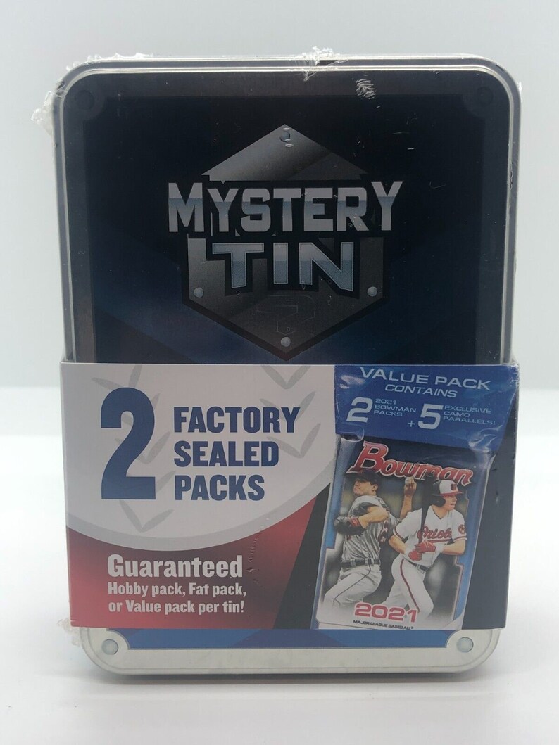 2022 MJ Holding Baseball Mystery Tin 2 Factory Sealed Packs - Etsy