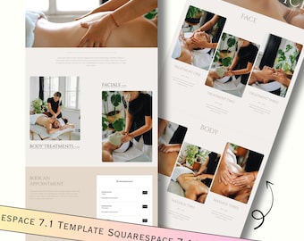 Customizable Squarespace 7.1 Template Website: Spa, Salon, Stylist, Makeup Artist, Therapist, Shop, Ecommerce, Hairdresser