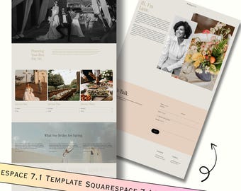 Customizable Squarespace 7.1 Website Template | Wedding Professional, Photographer, Florist
