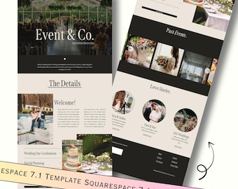 Customizable Squarespace 7.1 Website Template | Wedding Planner | Photographer | Event Planner