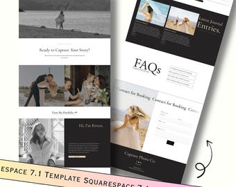 Squarespace Photography Website Template: Modern Portfolio Design