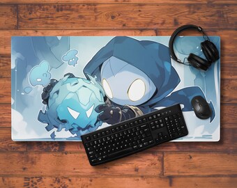 DM15 - Frost Mage | Sizes up to 36in  x 18in | Gift for Gamer, Gift for Streamer, Custom Desk Mat, Desk Accessories, XXL Desk Mat