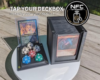 Double Deck Box: MTG Commander, Dice Tray, 200+ Double Sleeved Cards - Etsy