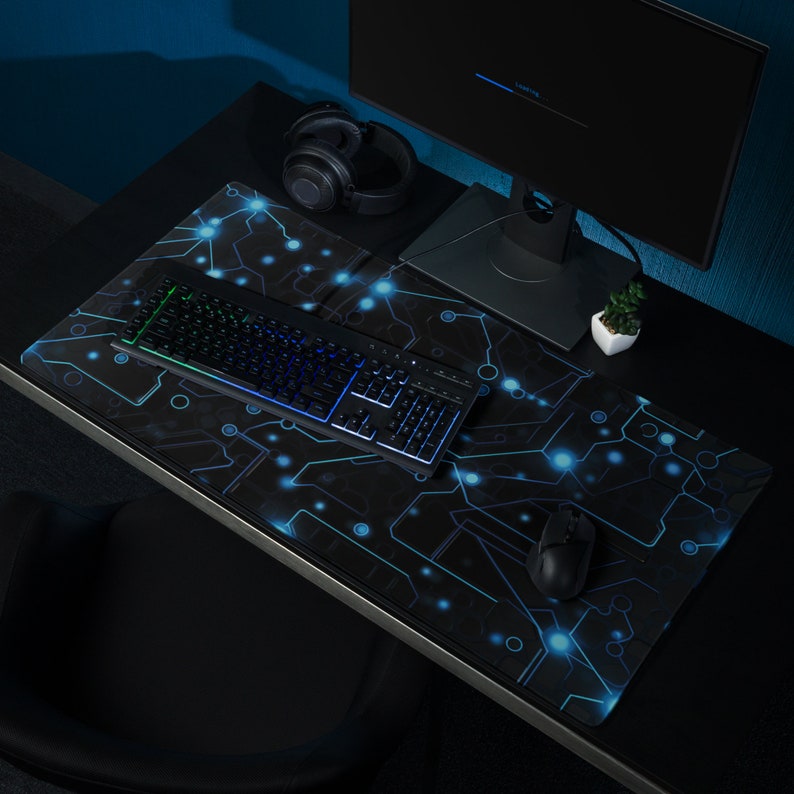 D5 Computer Mat DM110 - Circuitry | Sizes up to 36in X 18in | Gift for Gamer, Gift for ...