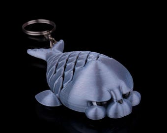 Cute Articulated Seal Keychain – 3D Printed Bag Charm, Wiggly Fidget Toy, Fun Animal Lover Gift, Kawaii Seal Accessory, Handmade Toy