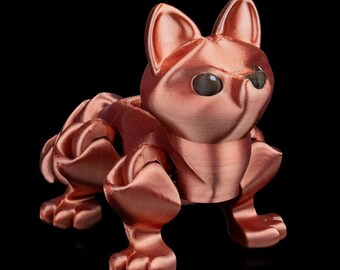Customizable 3D Printed Fox, Articulated Fox Fidget Toy, Cute Fox Desk Pet, Fun Kids Toy, Gift for Fox Lover