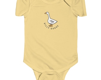 Silly Goose Infant Bodysuit Funny Baby Clothing Custom Kids