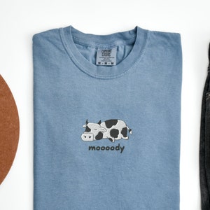 Embroidered Farm Animal Comfort Colors Shirt Cow Shirt Comfort Colors Shirt Comfort Colors T Shirt Embroidered T shirt Funny Shirt Gift