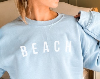 Beach Sweatshirt: Soft Vacation Pullover for Women