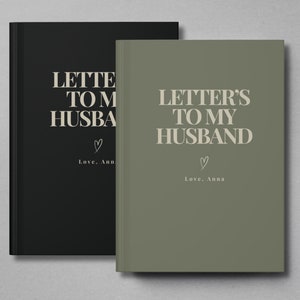 Letters To My Husband Notebook- Dear Husband- Minimal Personalized Name Journal- Custom Husband Gifts- Letters from Wife- Wedding Day Gifts