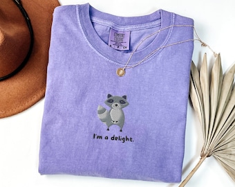 Chemise brodée Raton Laveur Confort Couleurs : Cadeau sarcastique