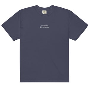 Embroidered Comfort Colors® Choose Kindness Shirt Motivation Shirt Positive Affirmation Tee Positive Shirt Be Kind Shirt Social Worker Shirt