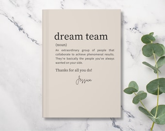 Personalized Dream Team Journal: Corporate Employee Gift