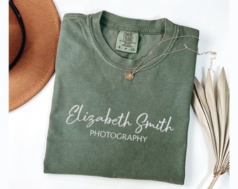 Embroidered Comfort Colors Photographer Shirt: Personalized Photography Gift