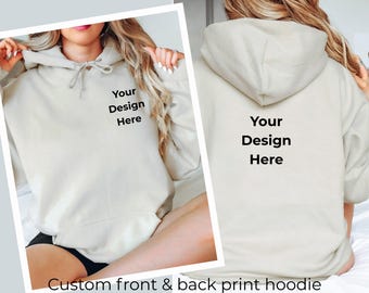 Custom Logo Hoodie, Personalized Front and Back Print