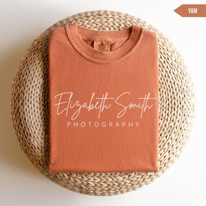 Comfort Colors Custom Photographer Shirt Personalized T-Shirt Photography Business Gift for Photographer Videographer Gift Photographer Logo
