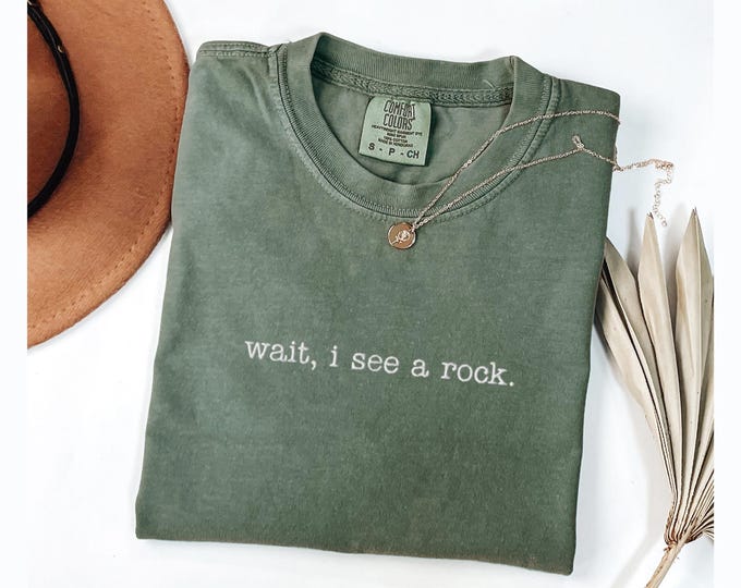 Embroidered Rock Lover Shirt: Funny Geologist Gift