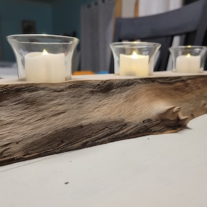 driftwood candle holder