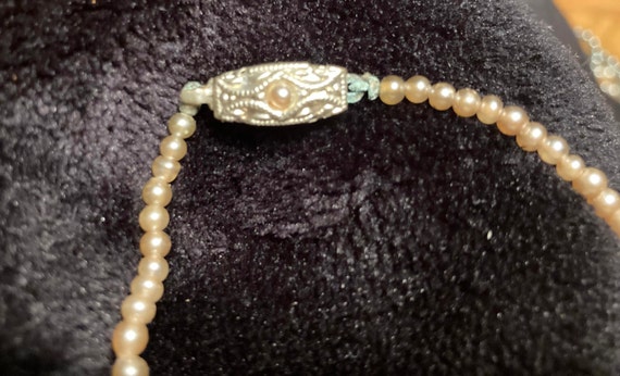 Single strand faux pearl necklaceJ apan vintage 1… - image 1