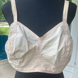 NuVu Hollywood Maxwell peach cotton bra 1940s vintage