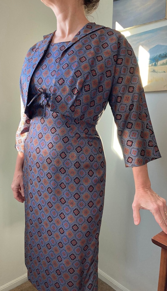 Pencil Dress With Jacket 1950s Vintage Etsy
