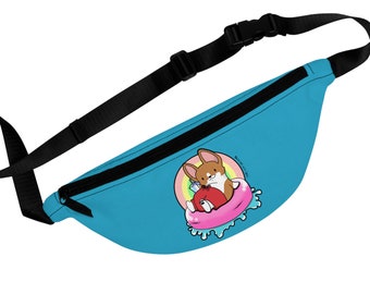 Corgi in the pool - Fanny Pack