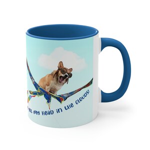 Corgis Flying Kites - Accent Coffee Mug, 11oz