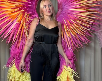 Kleurrijke carnavalsvleugels: lichtgewicht festivalkostuum, cosplay, dans
