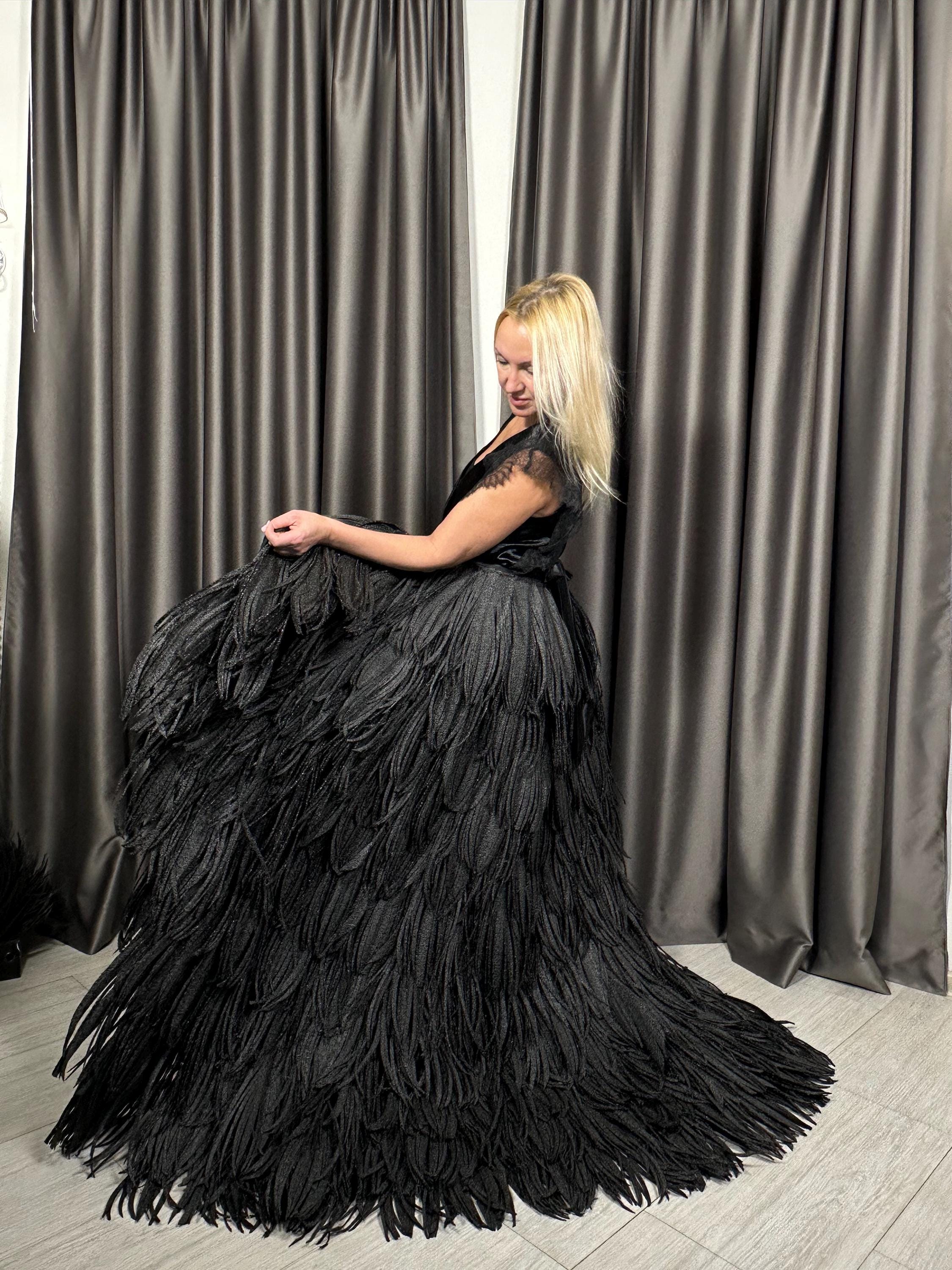 Black Maxi Puffy Skirt - Etsy Black Maxi Puffy Skirt - Etsy