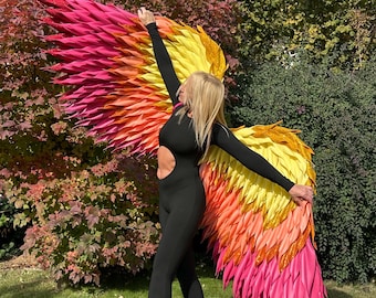 Rosa Phoenix Kostüm-Flügel - Leichte flexible Cosplay Flügel