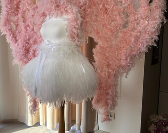 赤いダチョウの羽の翼、天使の妖精のコスチュームダチョウの羽の翼