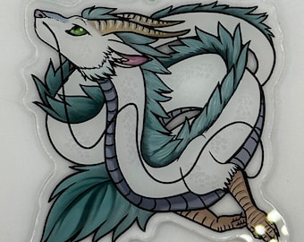River Dragon Charm 2.5" - Japanese water dragon spirit acrylic charm