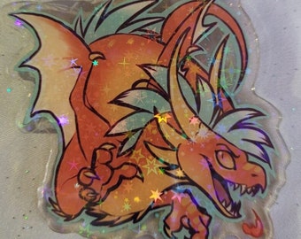 Spicy Dragon Acrylic Keychain Charm