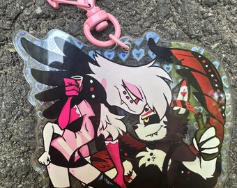 HuskerDust Acrylic Charm - Hazbin Hotel Fanart Angel Dust x Husk