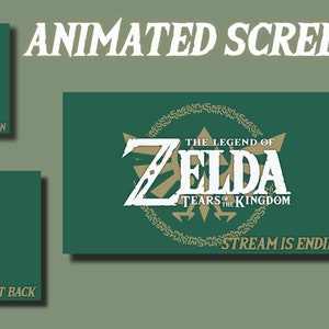 3x Animated/sataic screen Zelda tears of the kingdom/ overlay twitch