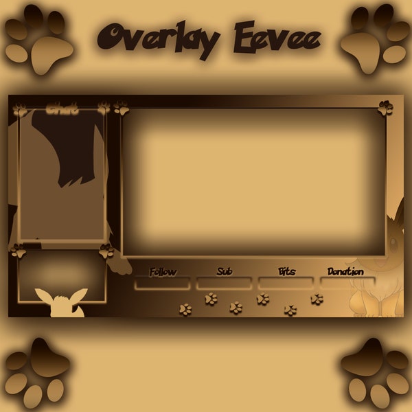 Overlay Eevee/Evoli cam/no cam-Twitch