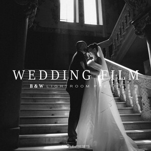 B&W Wedding Film Presets for Lightroom Desktop, Lightroom Film Presets, Dreamy Film Preset, Wedding Presets, Soft Film, Lightroom Presets