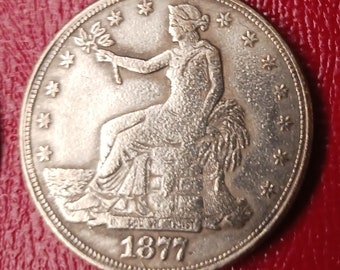 1877CC Trade Dollar Copy Reproduction Restrike Token