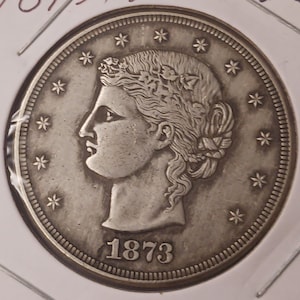 1873 TRADE DOLLAR Bunn  Hair Pattern