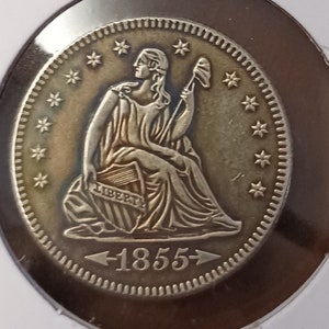 1855 S QUARTER DOLLAR Tribute Token Restrike
