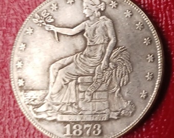 1873P- Trade Dollar Copy Reproduction Restrike Token