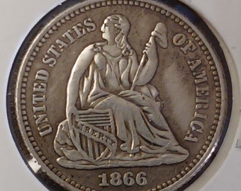 1866 P HALF DIME Tribute Restrike Token