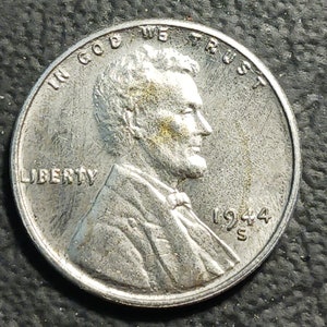 1944 S STEEL LINCOLN CENT  Error Reproduction Copy Restrike